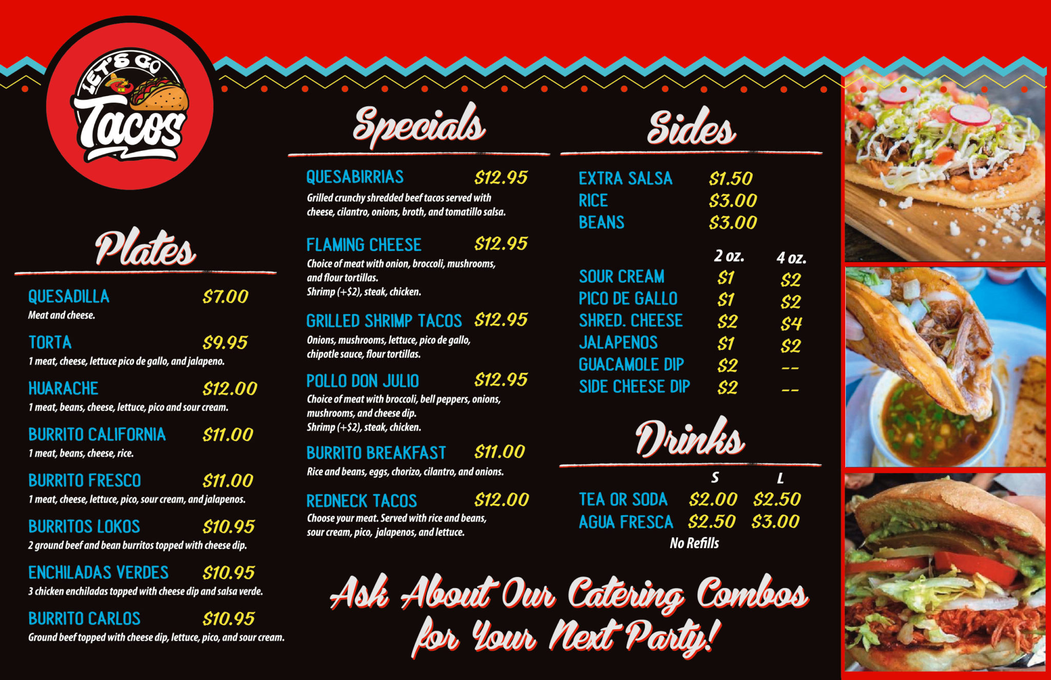 Menu Let s Go Tacos